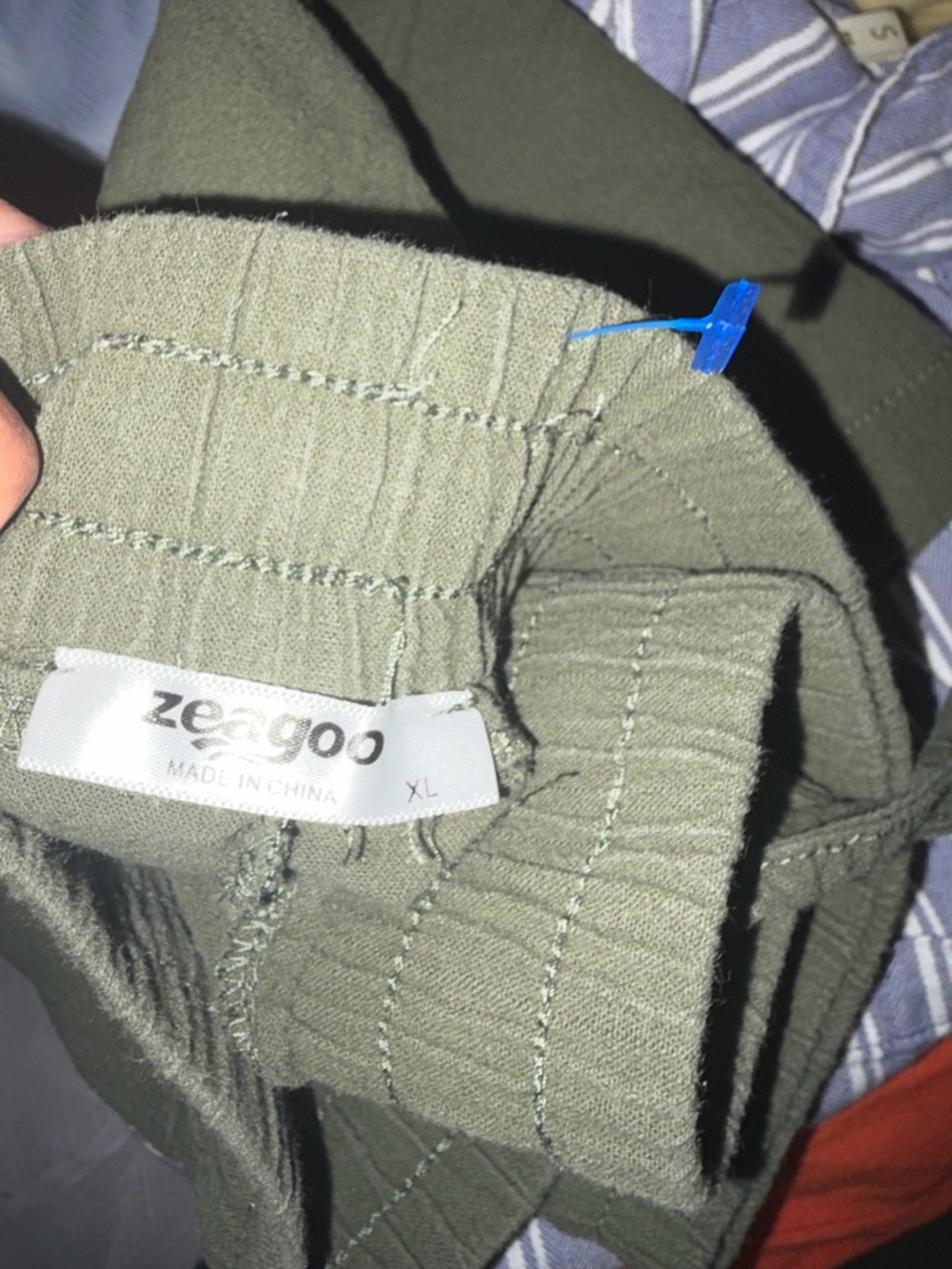 zeagoo Olive Green Women's Drawstring Lounge Shorts - Picture 3 of 3